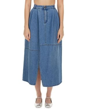 Alysi Midi Skirt - Blue