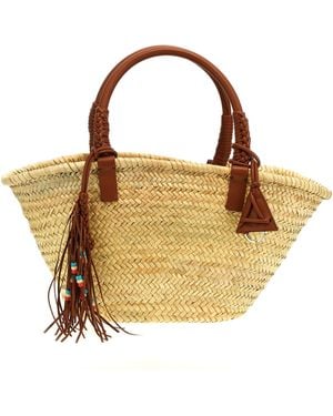 Alanui 'Ikon Palmblatt Big' Handtasche - Mettallic
