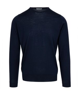 John Smedley Pullover Blau