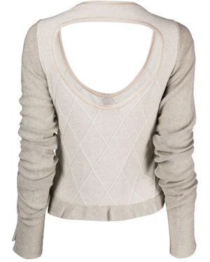 Cormio Cardigan Met Knop - Naturel