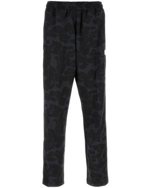 A Bathing Ape Printed Polyester joggers - Black
