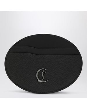 Christian Louboutin Mooncrest Circular Card Holder - Black