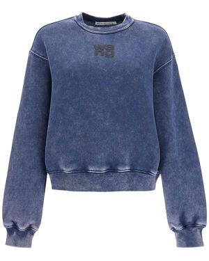 Alexander Wang Boxy Crewneck Sweat - Blauw