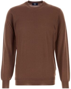 Fedeli Wool Jumper - Brown