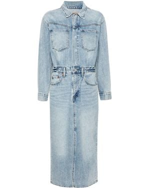 Levi's Mini-Midi-Jurk Met Logolabel - Blauw