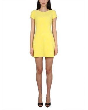DSquared² Slim Fit Mini Dress With Gyro Necklace Detail - Yellow