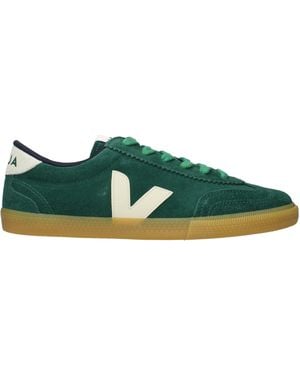 Veja Suede Trainers - Green