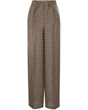 Max Mara Silk Trousers - Brown
