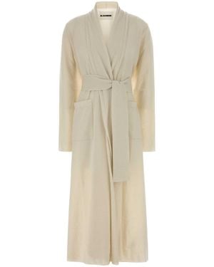 Jil Sander Ivory Cashmere Cardigan - Natural