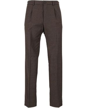 SLOWEAR INCOTEX Dark Tailored Straight-Leg Trousers - Grey