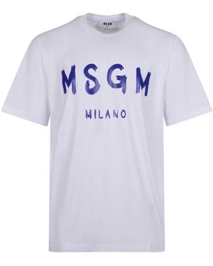 MSGM T -Shirt aus Baumwolle. - Blau