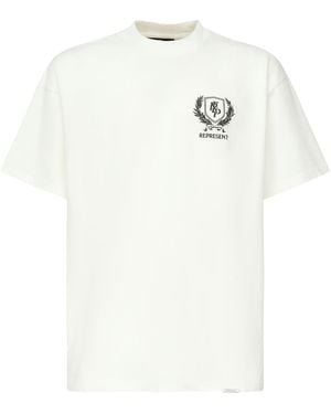 Represent Crest Oversize Cotton T Shirt - White