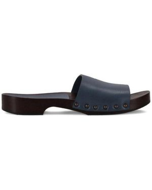 LA ROSE Zoccoli Pelle - Blue