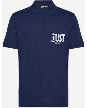 Just Cavalli Polo Shirt Cotton - Blue