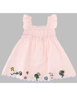 Stella McCartney Mini Dress With Vent Detailing For Girls - Pink