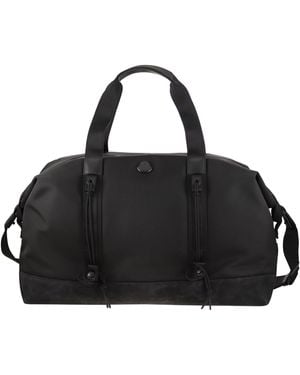 Moncler Water Repellent Tech Duffle Bag mit Lederverkleidung - Schwarz