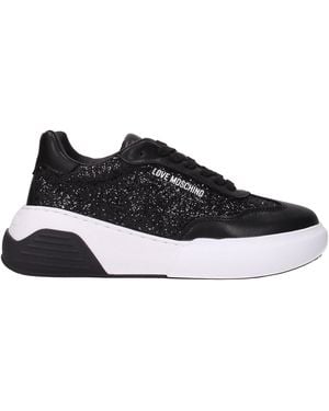 Love Moschino Trainers Donna Glitter Nero - Black