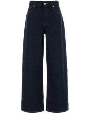 Calvin Klein Denim Wide-Leg Jeans - Blue