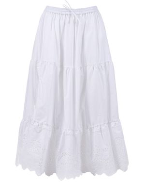 Ermanno Scervino Gonna Lunga Sangallo Pope - White