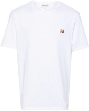 Maison Kitsuné T Shirt With Fox Print - Black
