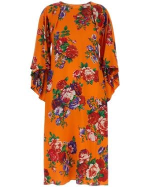 Moschino Printed Jersey Dress - Orange