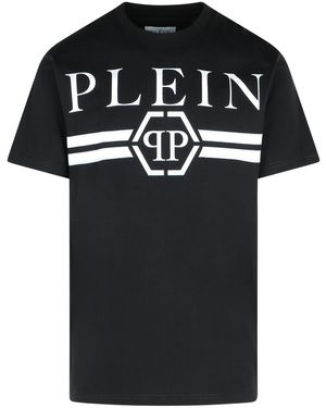 Philipp Plein Schwarzer Baumwoll -T -Shirt