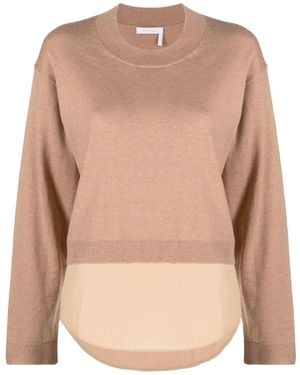 See By Chloé Maglione in cotone e lana - Neutro