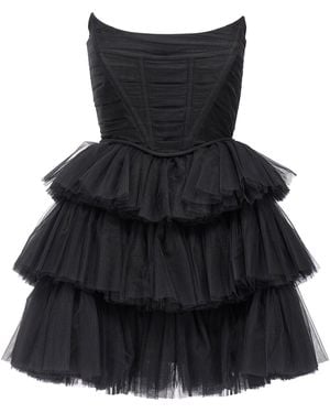 19:13 Dresscode Abito Tulle Balze Dresses Black