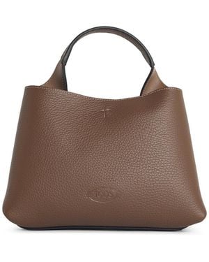 Tod's Mikrotasche aus braunem Lear