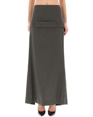 Jean Paul Gaultier Deconstructed Skirt With Martingale Detail - Brown