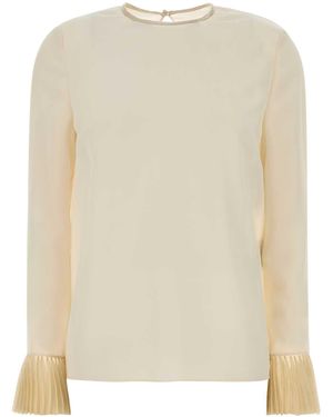 Valentino Garavani Embroidered Top - Natural