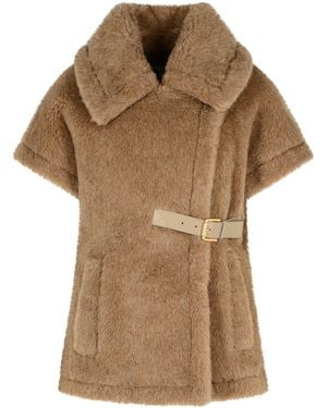 Max Mara 'Newabavo4' 'Teddy' Cape - Brown