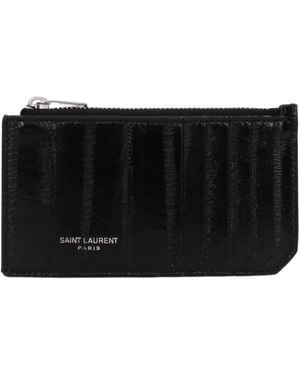 Saint Laurent Documenthouder Man Paling Bruin/kastanje - Zwart