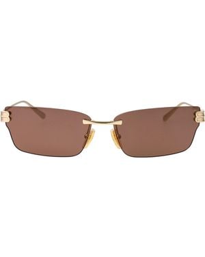 Balenciaga Rimless Sunglasses Bb0487 S 004 - Brown