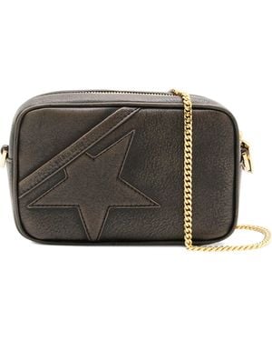 Golden Goose Mini Star Bag Treated Leather Body Metal Details - Grey