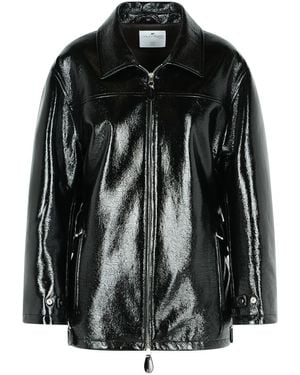Courreges Courreves 'Vinyl' schwarze Baumwollmischjacke