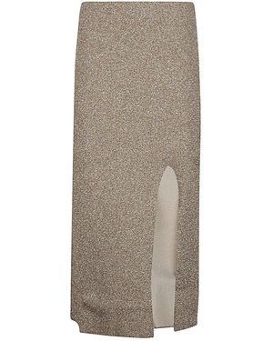 Circus Hotel Viscose Midi Rok - Grijs