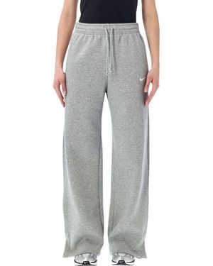 Nike Wide-Leg Fleece Pants - Gray