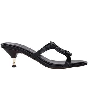 Tory Burch Leather Sandals - Black