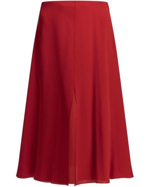Valentino Uitlopende Midi-rok Van Zijde - Rood
