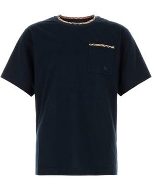 Burberry Midnight Cotton T Shirt - Blue