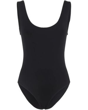 Phoebe Philo Scalloped One Piece - Schwarz