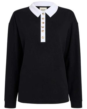 KHAITE Faithful Button-Up Polo - Black