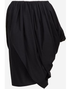 Chloé Cotton Poplin Wrap Skirt - Black