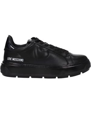 Love Moschino Liebe Moschino Sneakers Frauen Leder schwarz