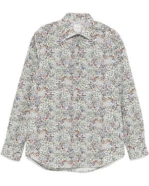 Paul Smith Sketch Floral-Print Shirt - Grey