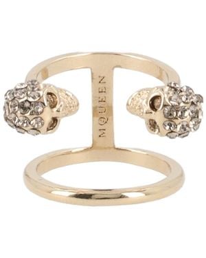 McQueen Skull Anello Ring - Metallic