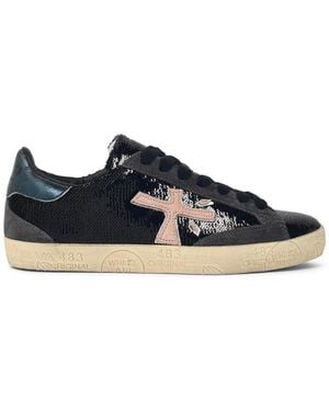 Premiata Schwarze Lear-Sneaker "Stevend" von