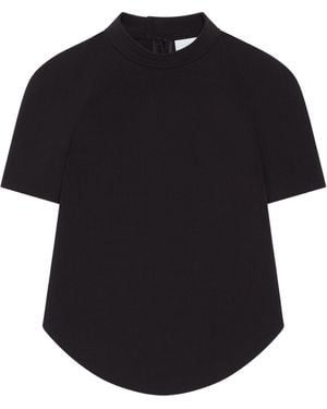 Courreges Circle Heritage Crepe Top - Black