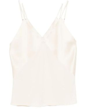forte_forte Top aus Envers-Satin - Weiß